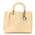 Patent Cannage Large Lady Dior White