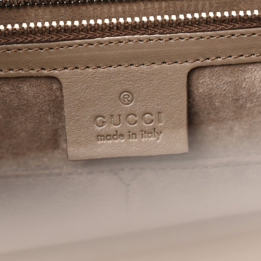 Regent Calfskin Large Lady Lock Flap Top Handle Bag Grey