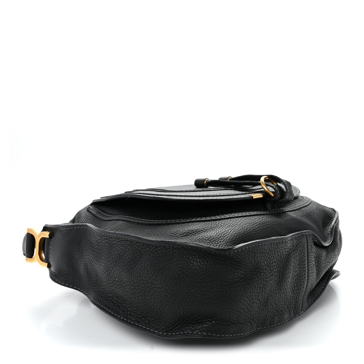 Calfskin Medium Marcie Satchel Black