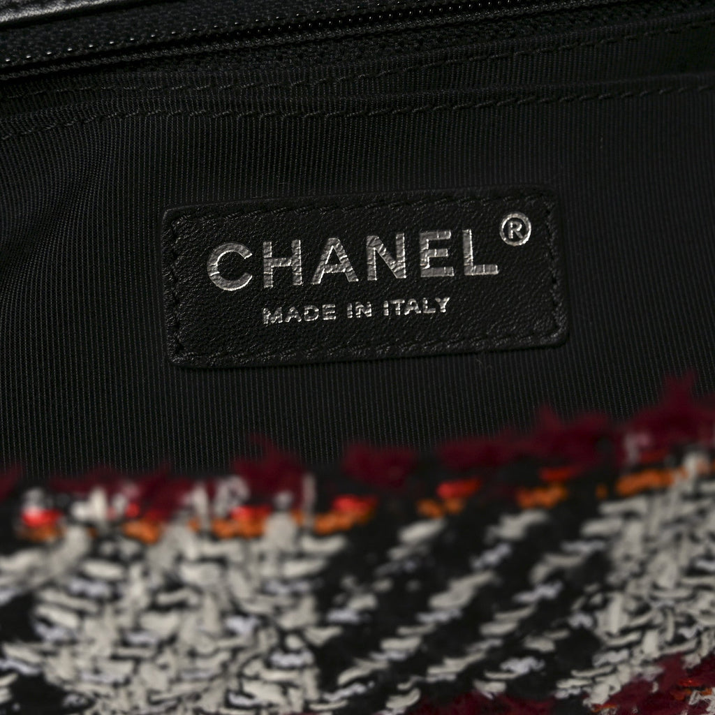 Tweed Quilted Calfskin Coco Corset Flap Multicolor
