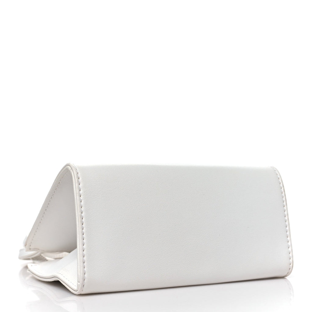 Vegan Leather Small Shopping Bag White