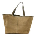 Suede Nappa Intrecciato Large Flip Flap Tote Mud