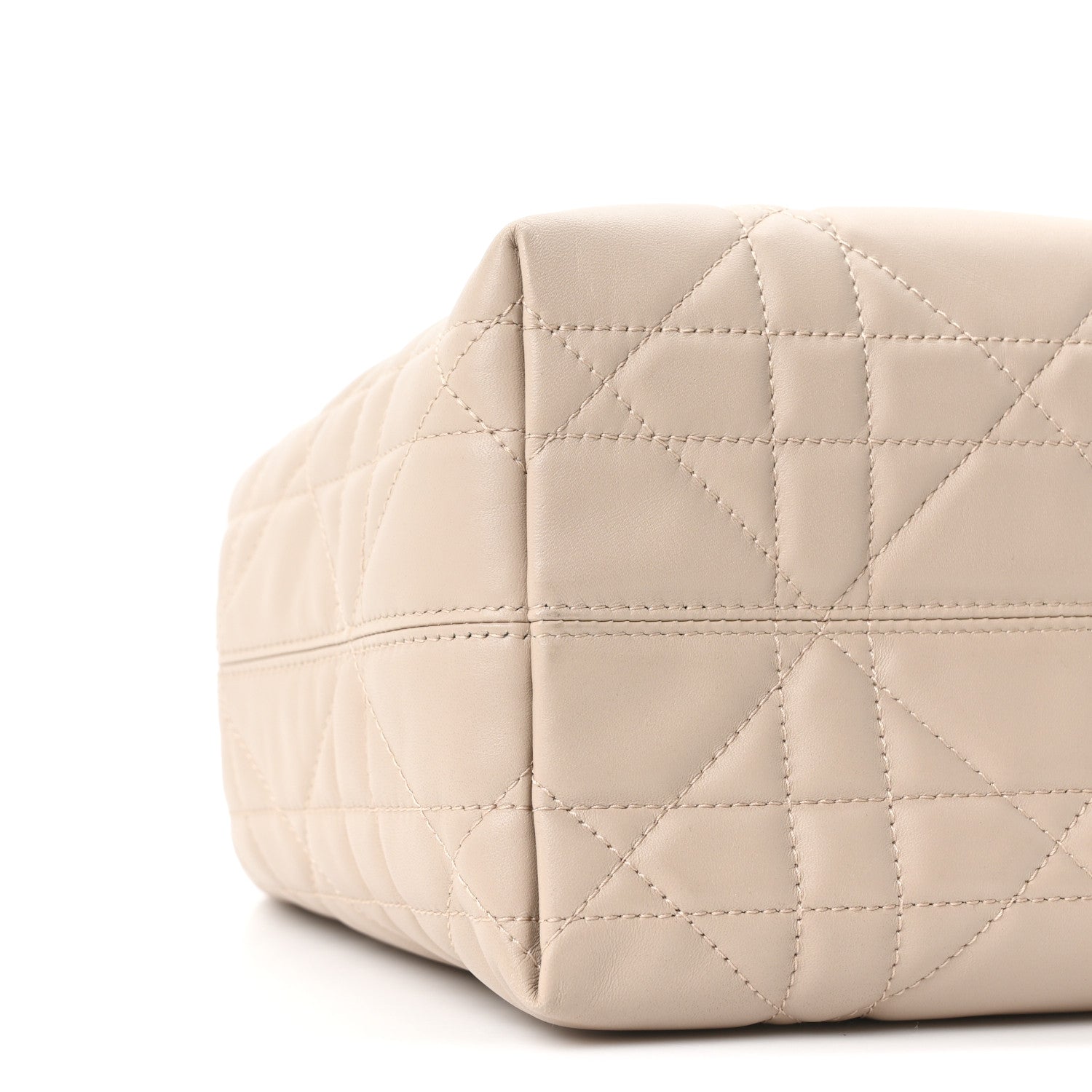 Calfskin Macrocannage Small Toujours Vertical Tote Powder Beige