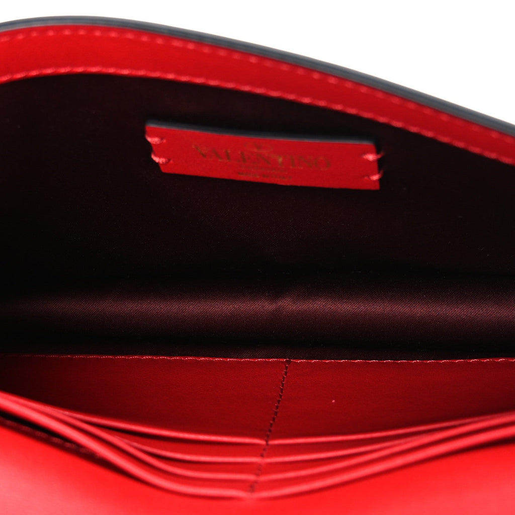 Calfskin Love Lab Go Logo Chain Pouch Rouge Pur