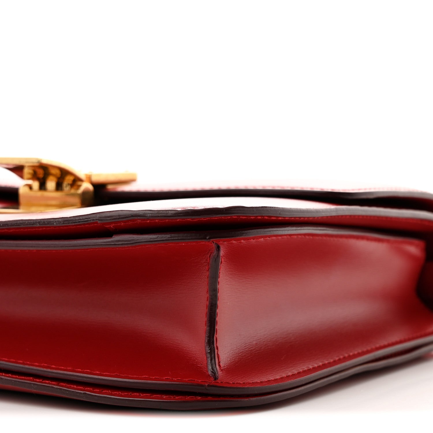 Box Calfskin Medium Classic Box Flap Bag Red
