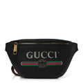 Grained Calfskin Logo Belt Bag Black