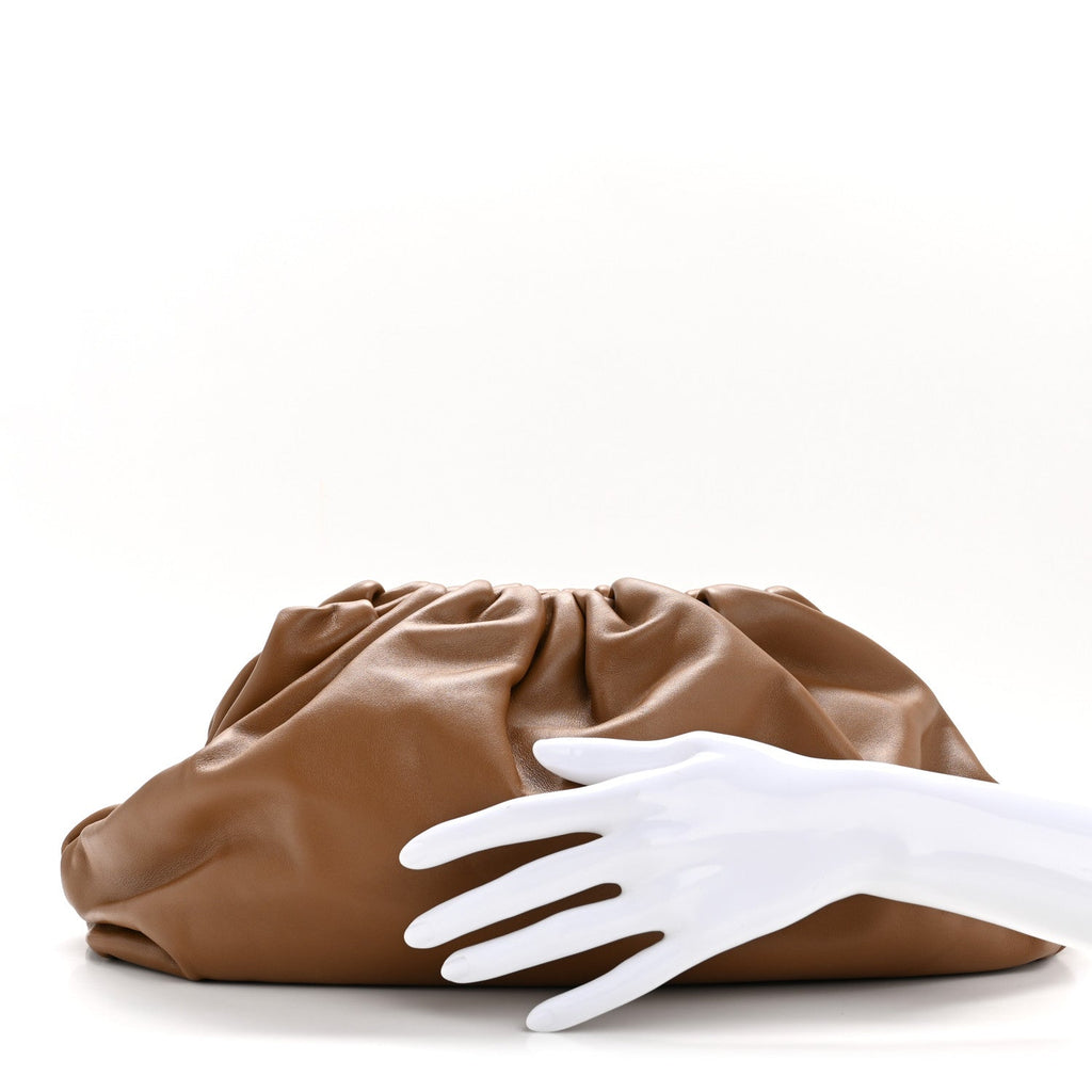 Smooth Butter Calf The Pouch Oversized Clutch Cammello