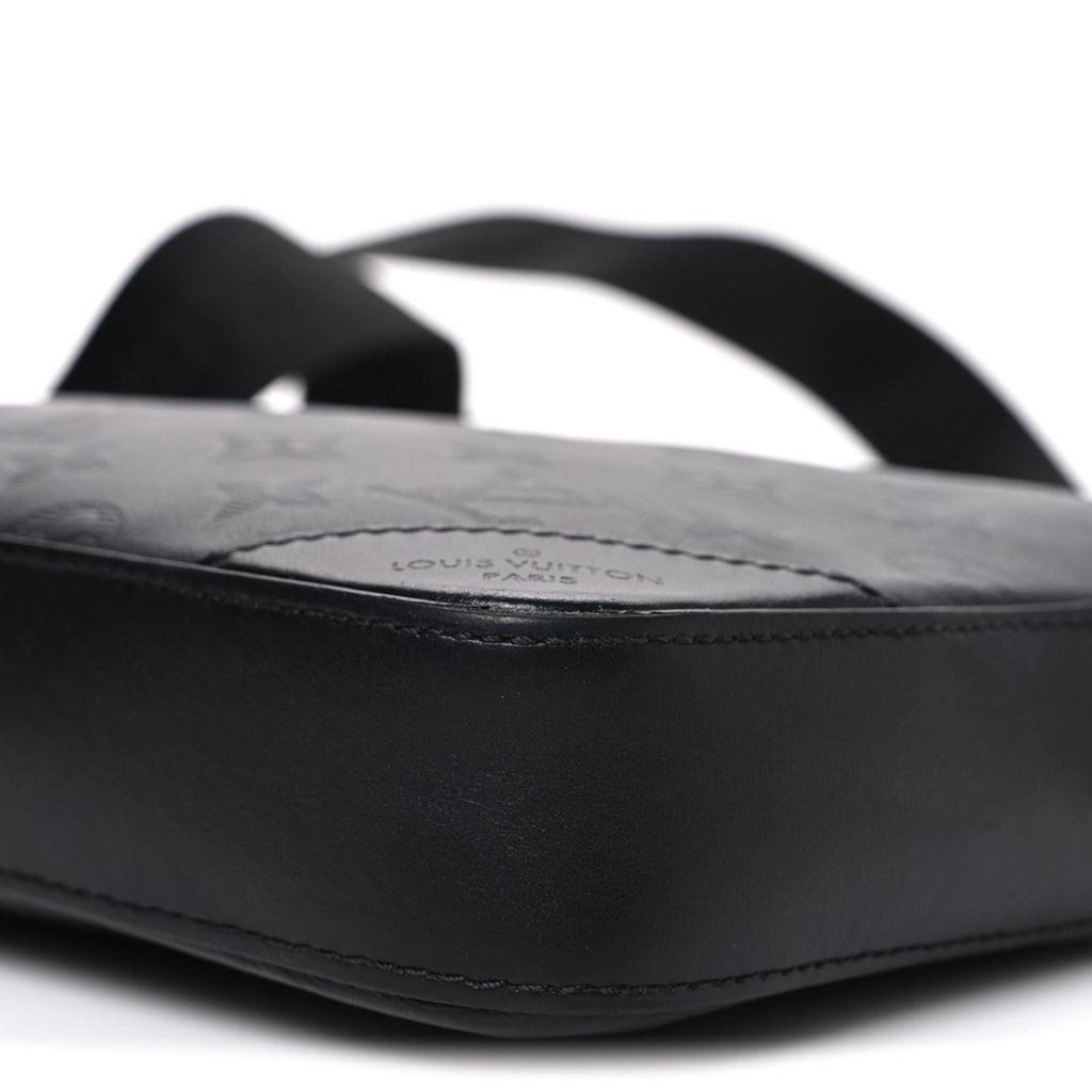 Calfskin Monogram Shadow Duo Messenger Black