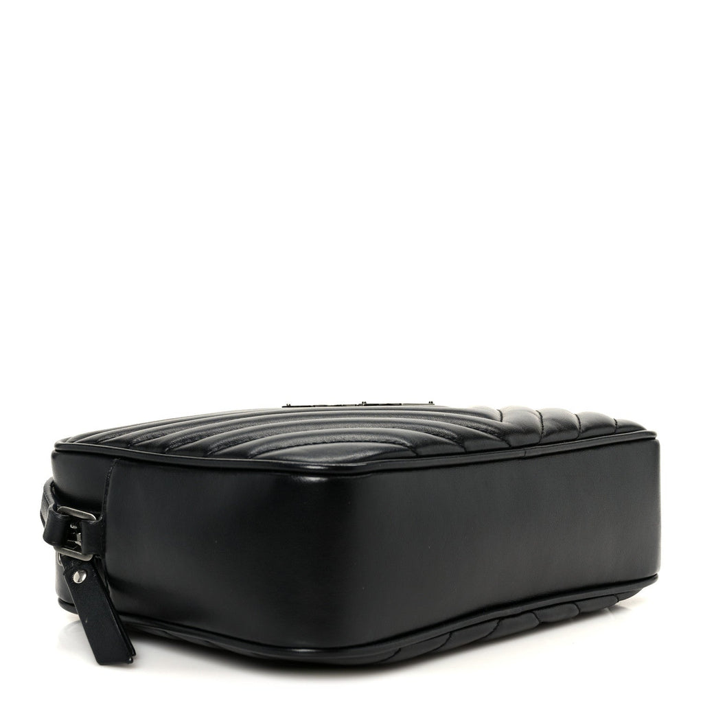 Calfskin Matelasse Monogram Lou Camera Bag Black
