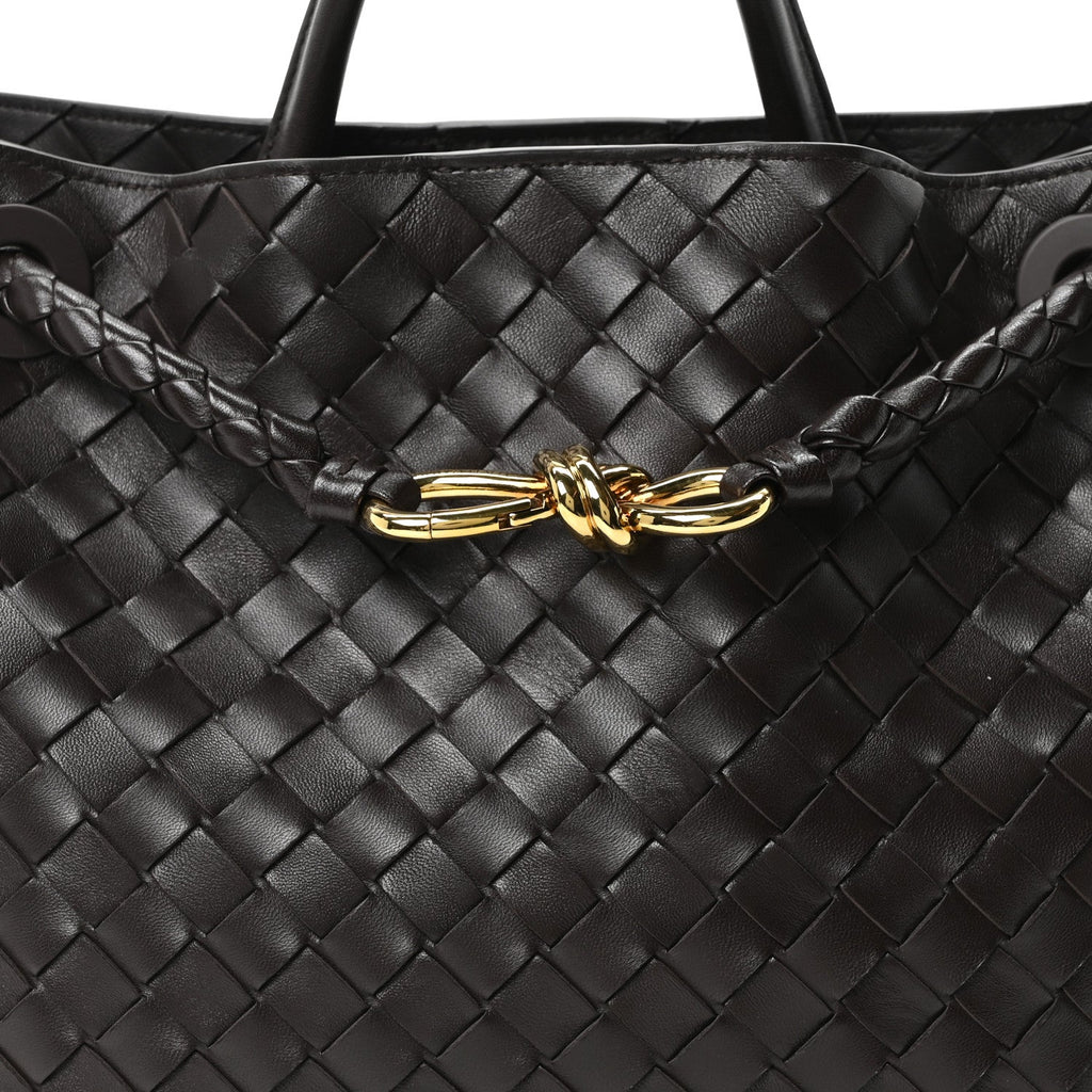 Nappa Intrecciato Medium Andiamo Shoulder Bag Fondant