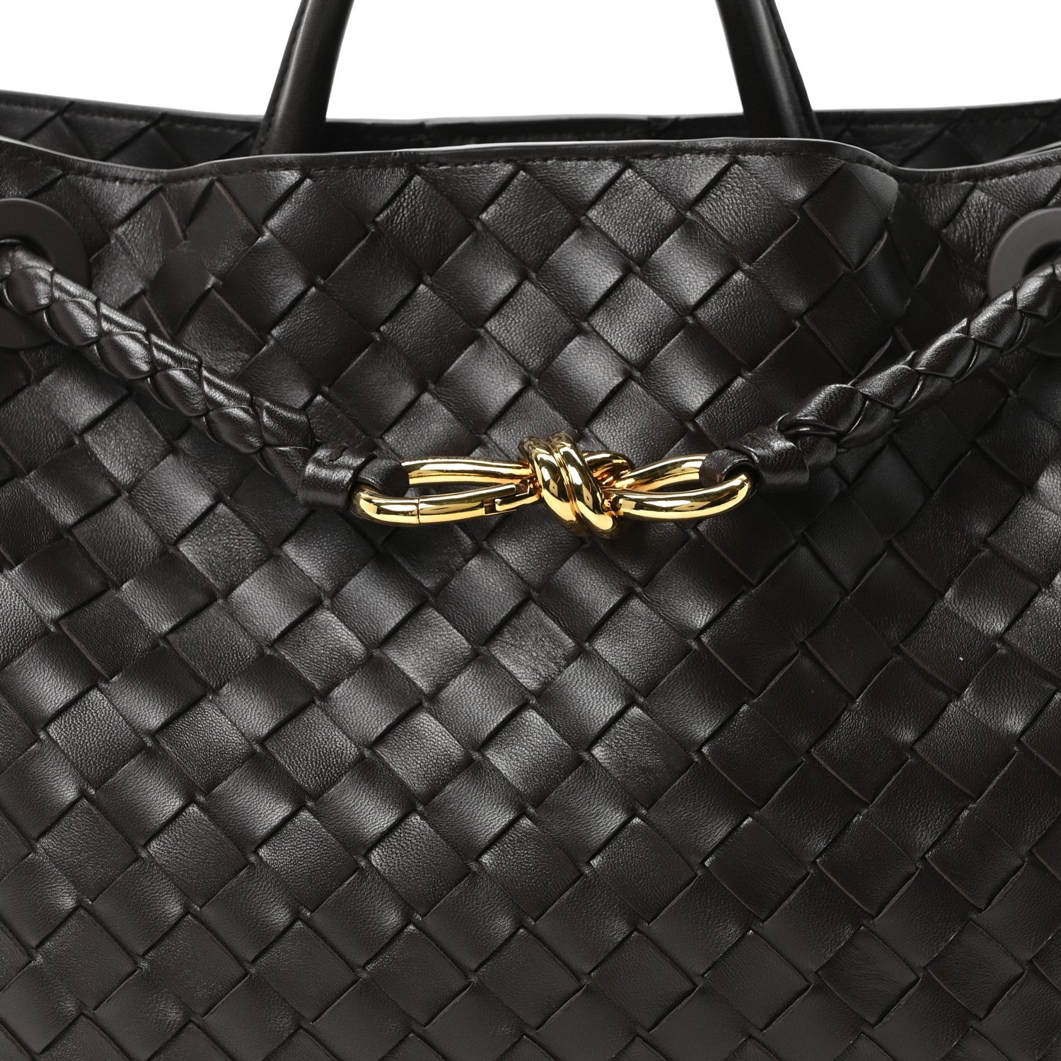 Nappa Intrecciato Medium Andiamo Shoulder Bag Fondant