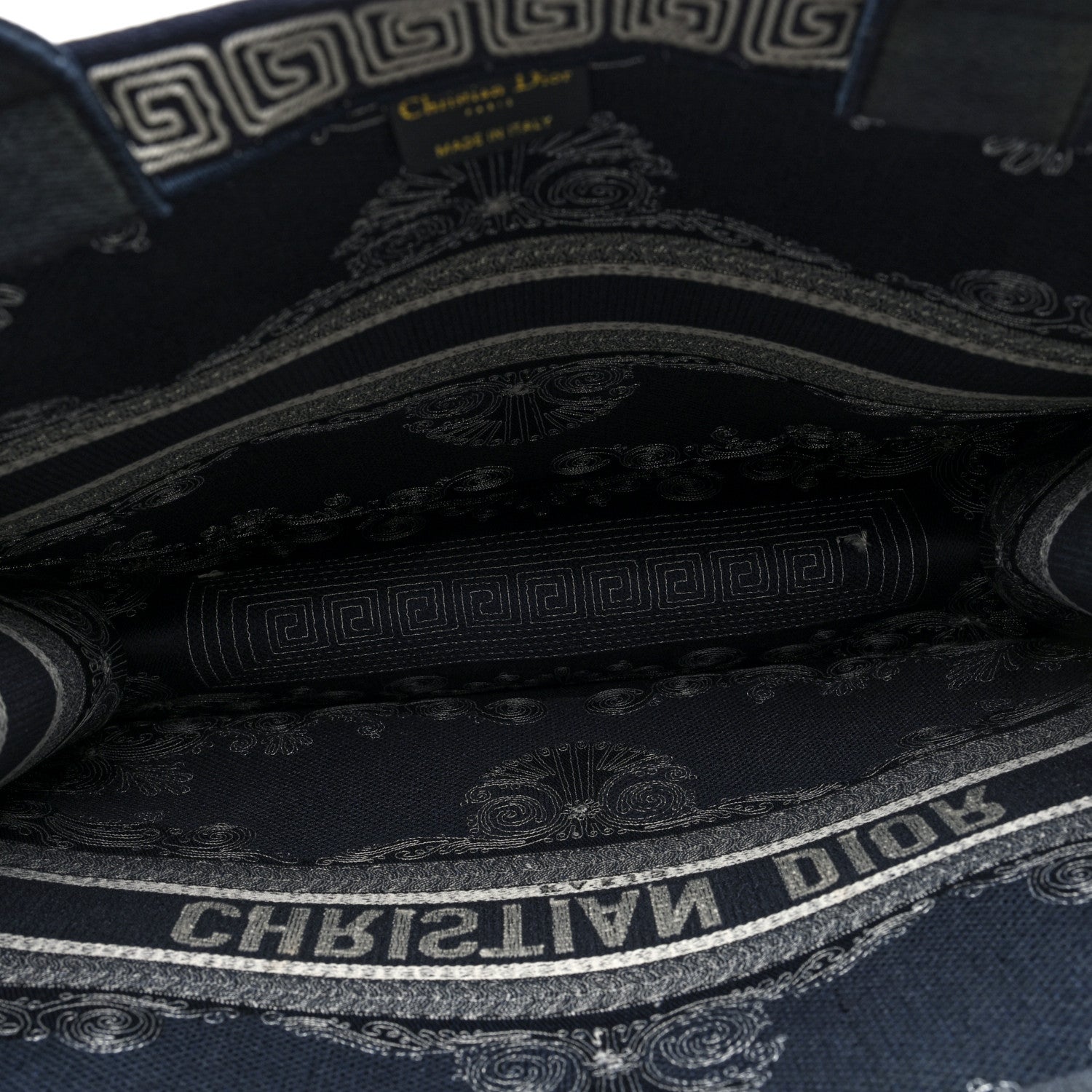 Canvas Embroidered Cornely Book Tote Blue White