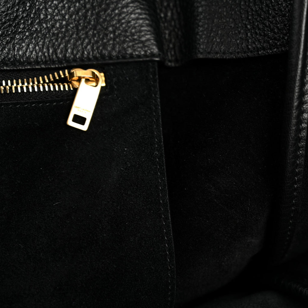 Grained Deerskin Bea Tote Black