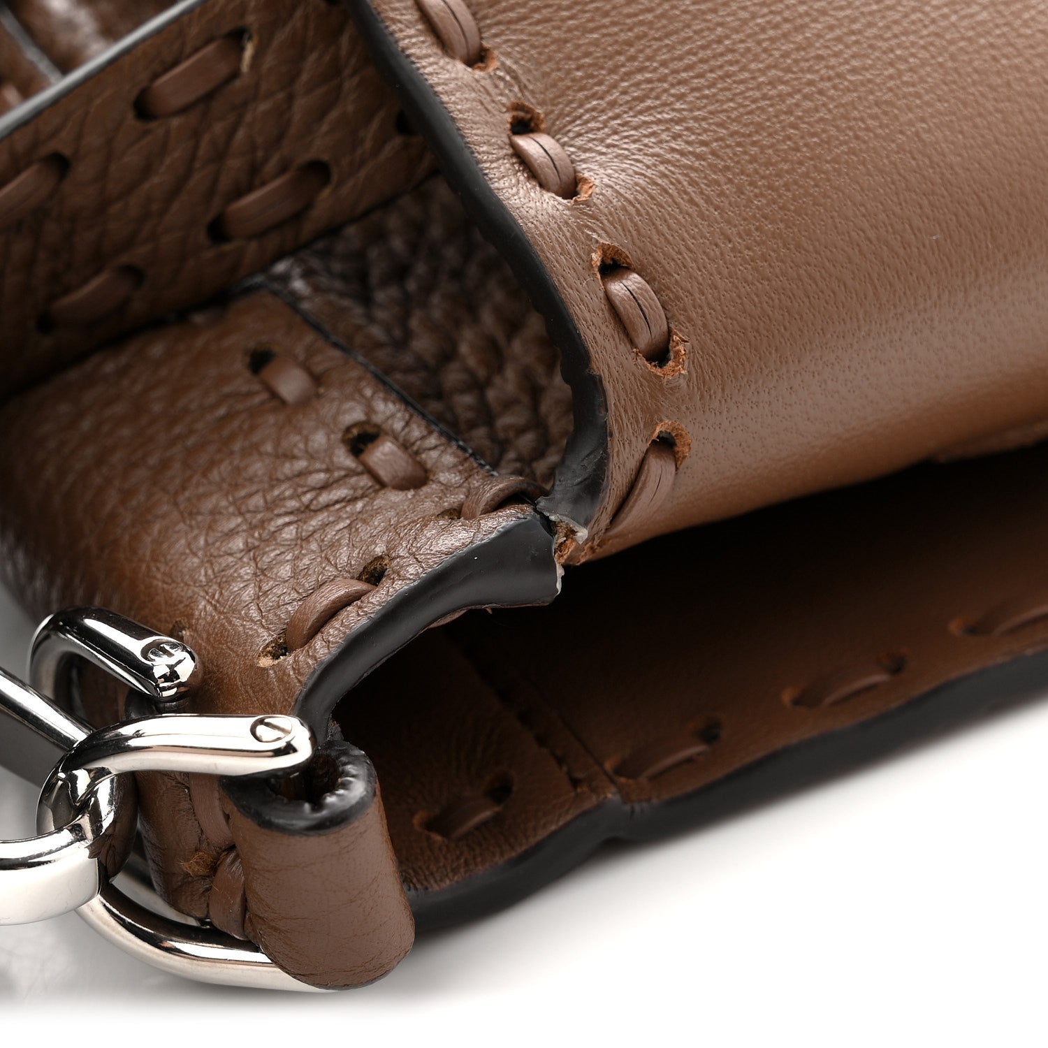 Cuoio Roma Sellerissima Nappa Sintetica Tape Stitch Baguette Fettuccia