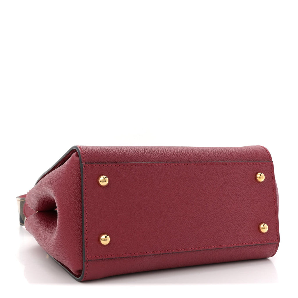 Soft Grain Calfskin Small Buckle Tote Parade Red