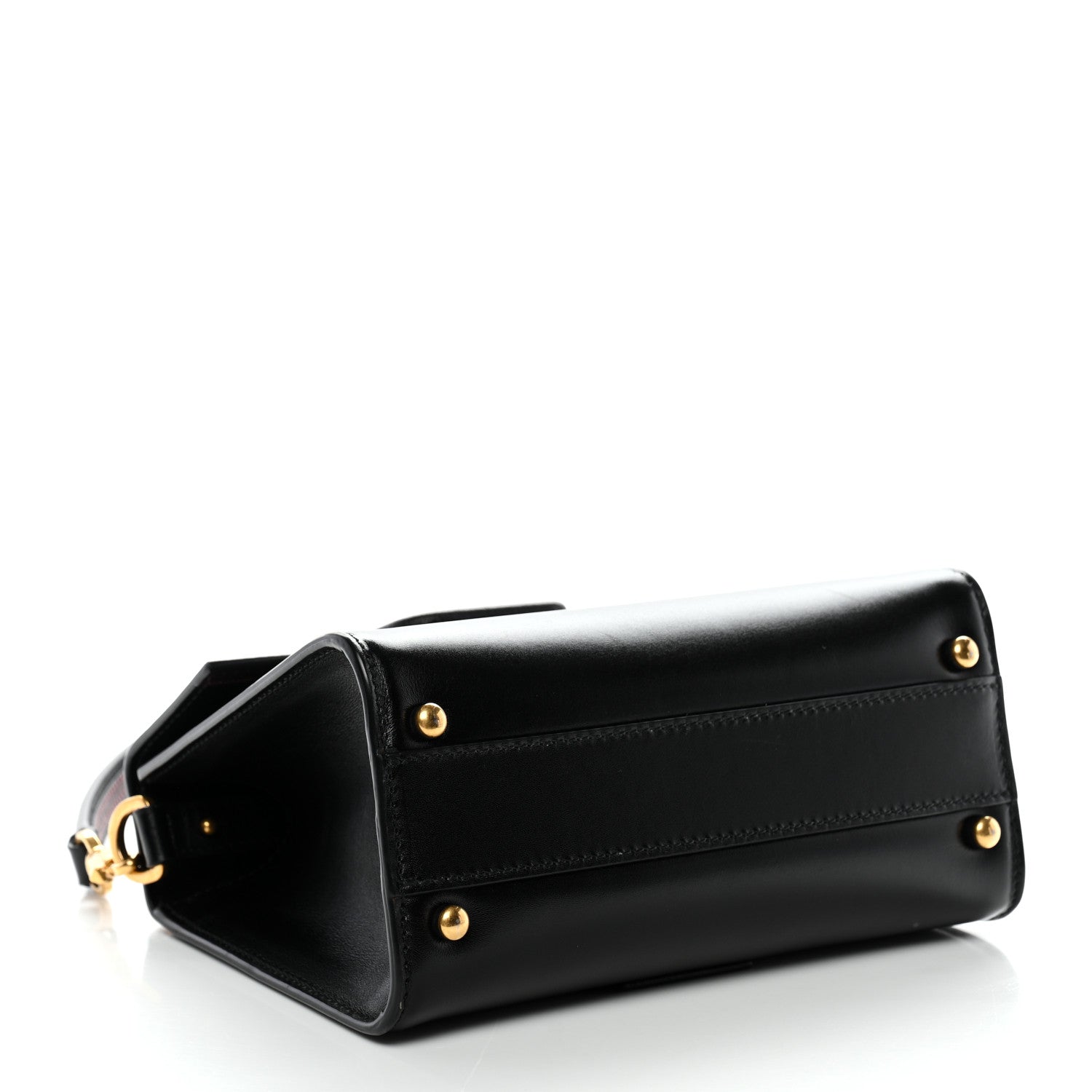 Calfskin Mini VSling Top Handle Bag Black