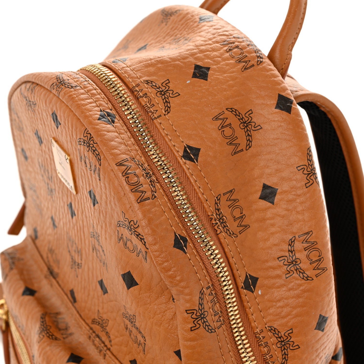 Visetos Small Side Stud Stark Backpack Cognac