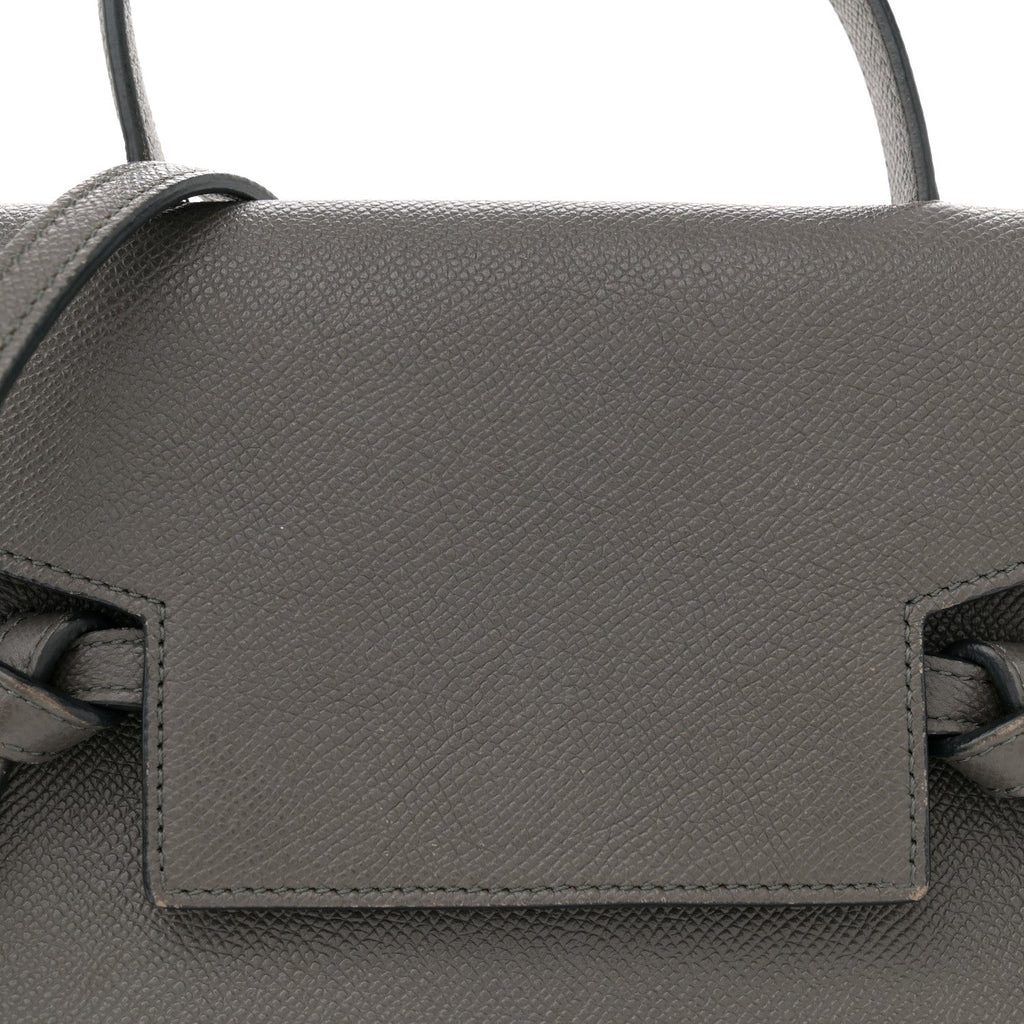 Grained Calfskin Nano Belt Bag Grey