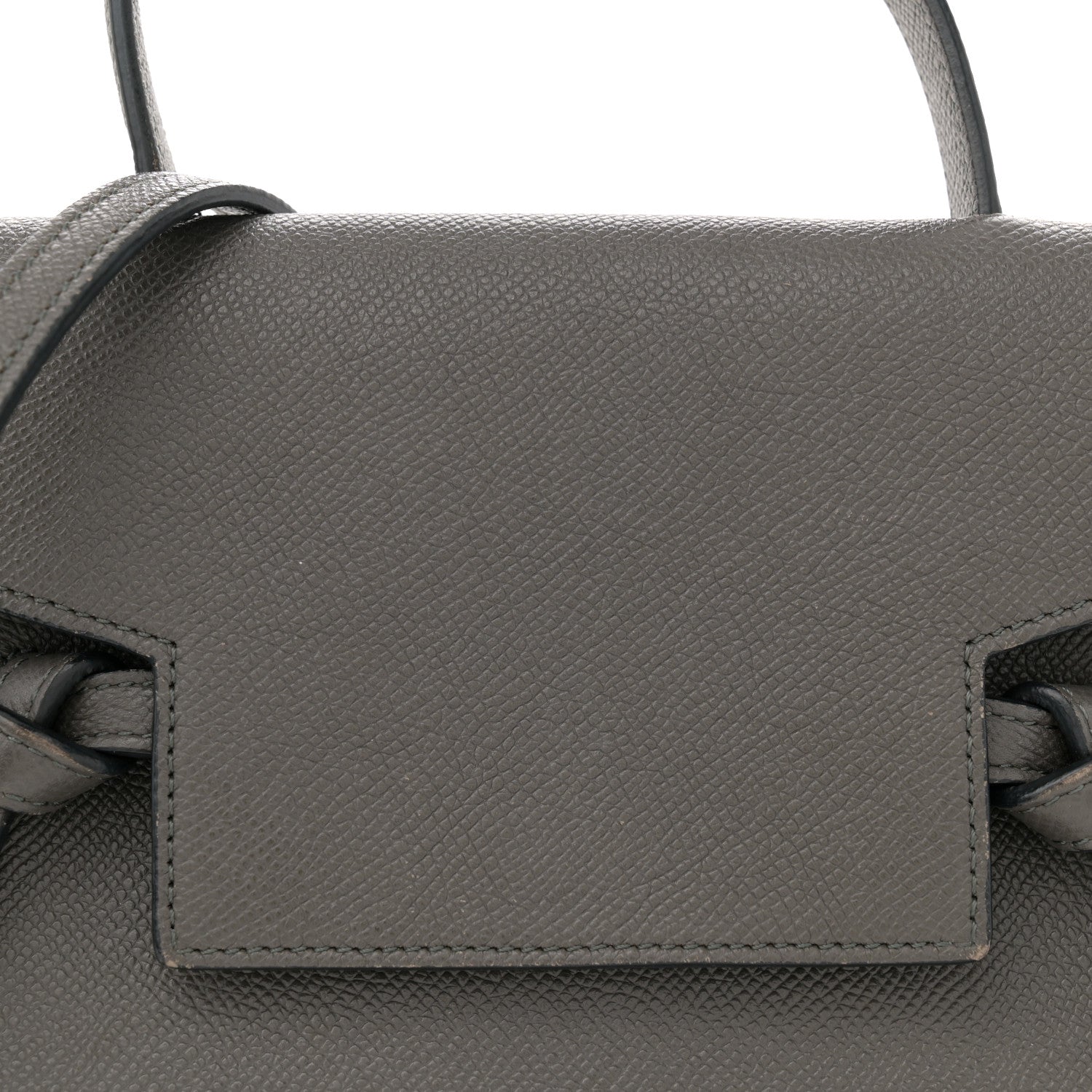 Grained Calfskin Nano Belt Bag Grey