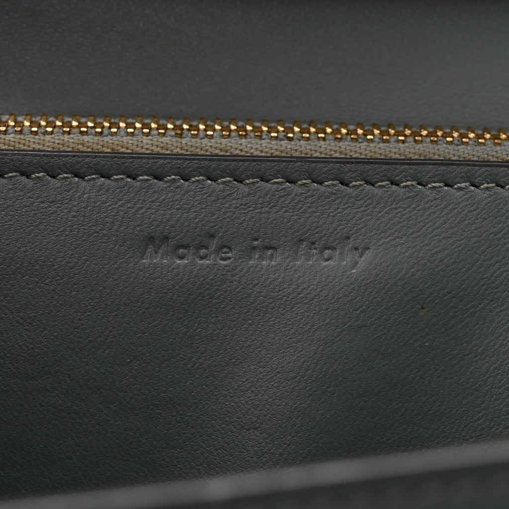 Liege Calfskin Medium Classic Box Flap Bag Storm