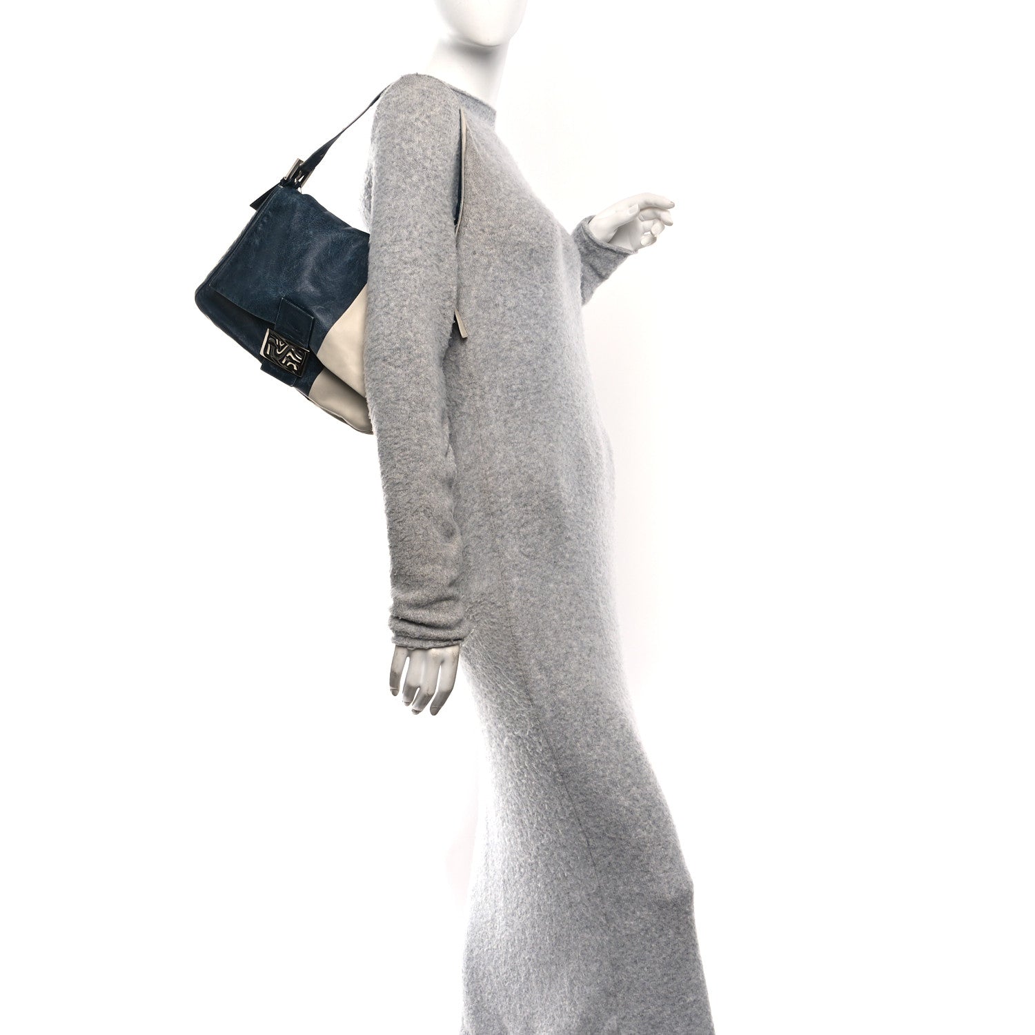 Vitello Bi-Color Mama Baguette Blue Beige