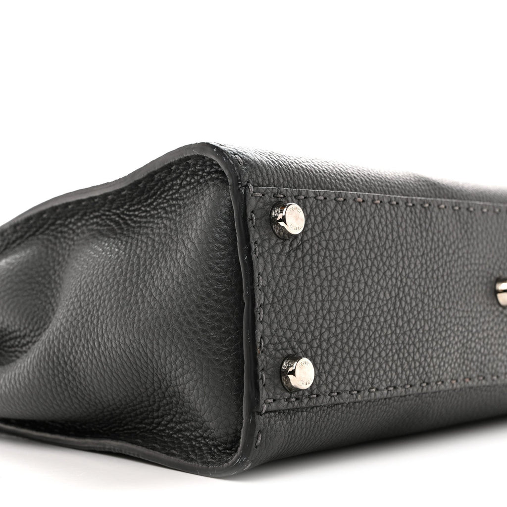 Cuoio Romano Selleria Bi-Color Medium Peekaboo Iconic Satchel Asfalto Latte