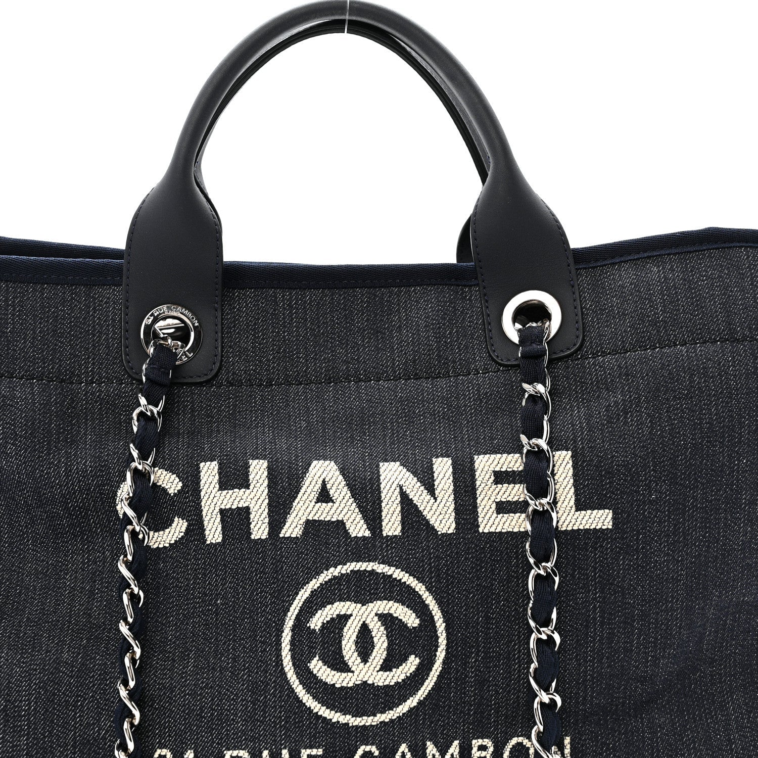 Denim Large Deauville Tote Dark Blue