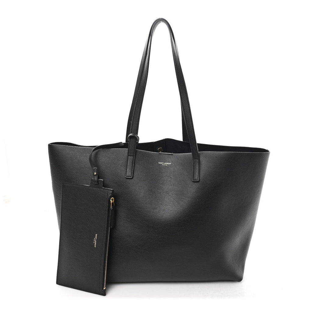 Calfskin Large Shopping Tote Black