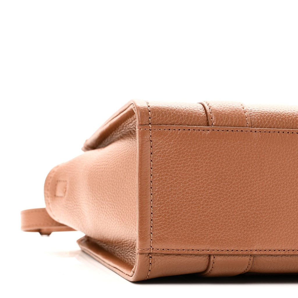Grained Calfskin Small The Tote Bag Argan Oil