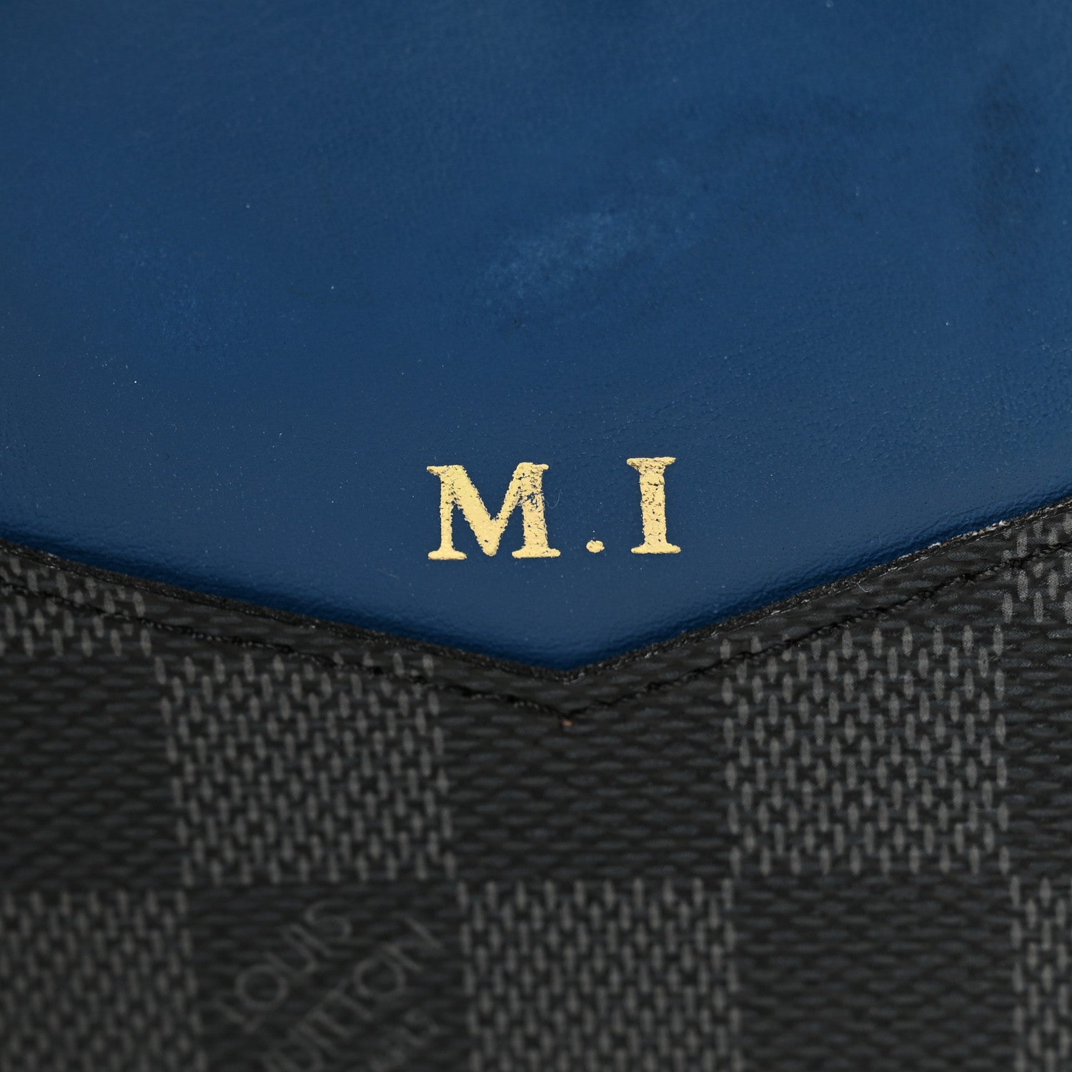 Damier Graphite Brazza Wallet Bleu Neon