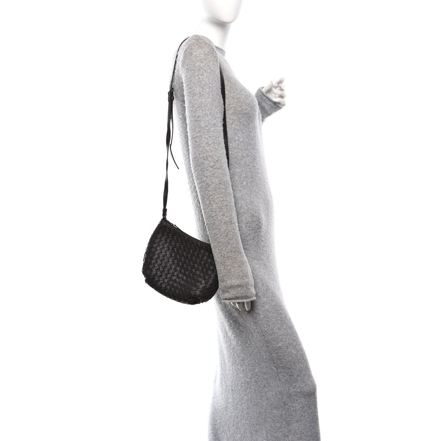 Nappa Intrecciato Crossbody Ebano