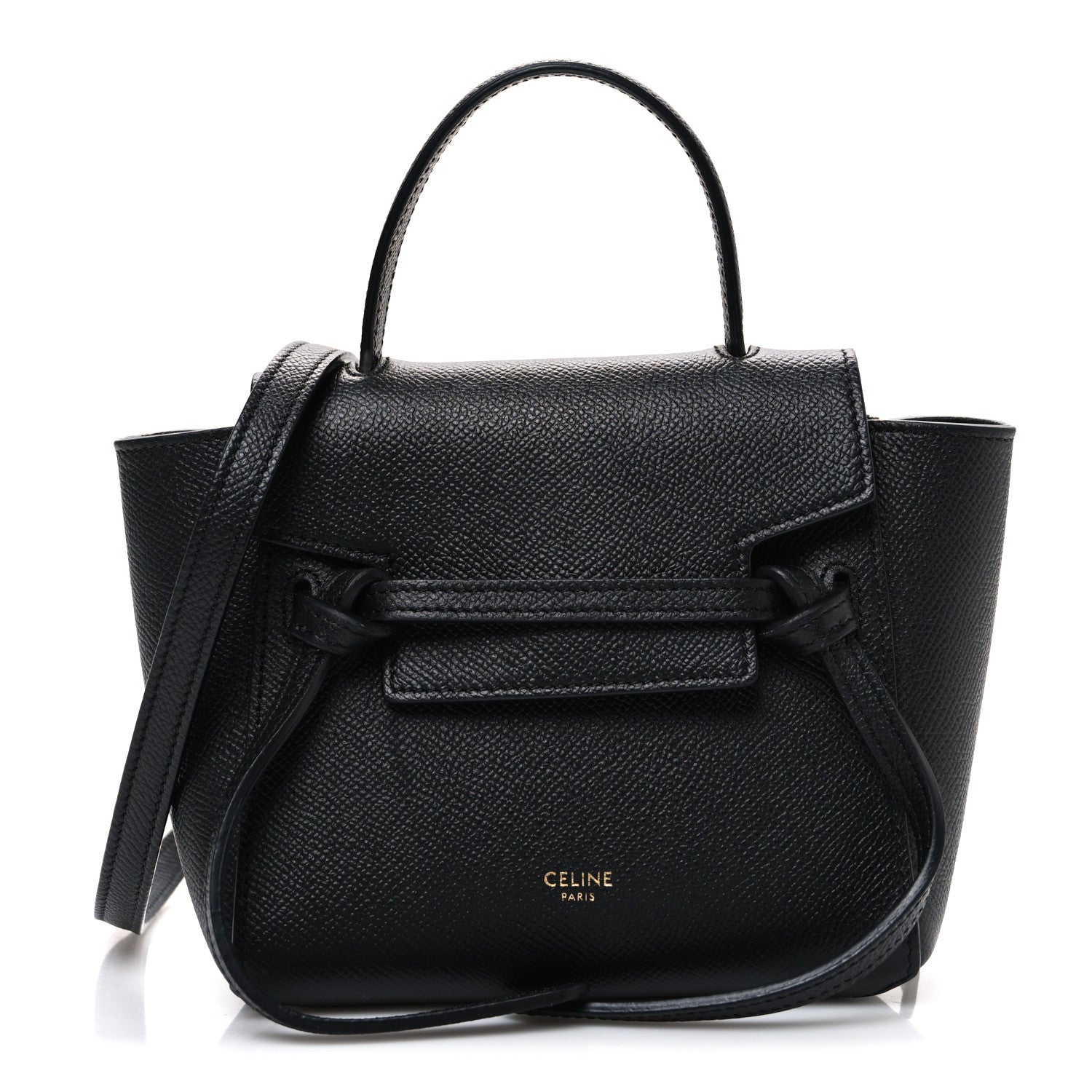 Grained Calfskin Nano Belt Bag Black