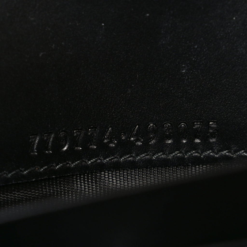 Guccissima Padlock Chain Wallet Black