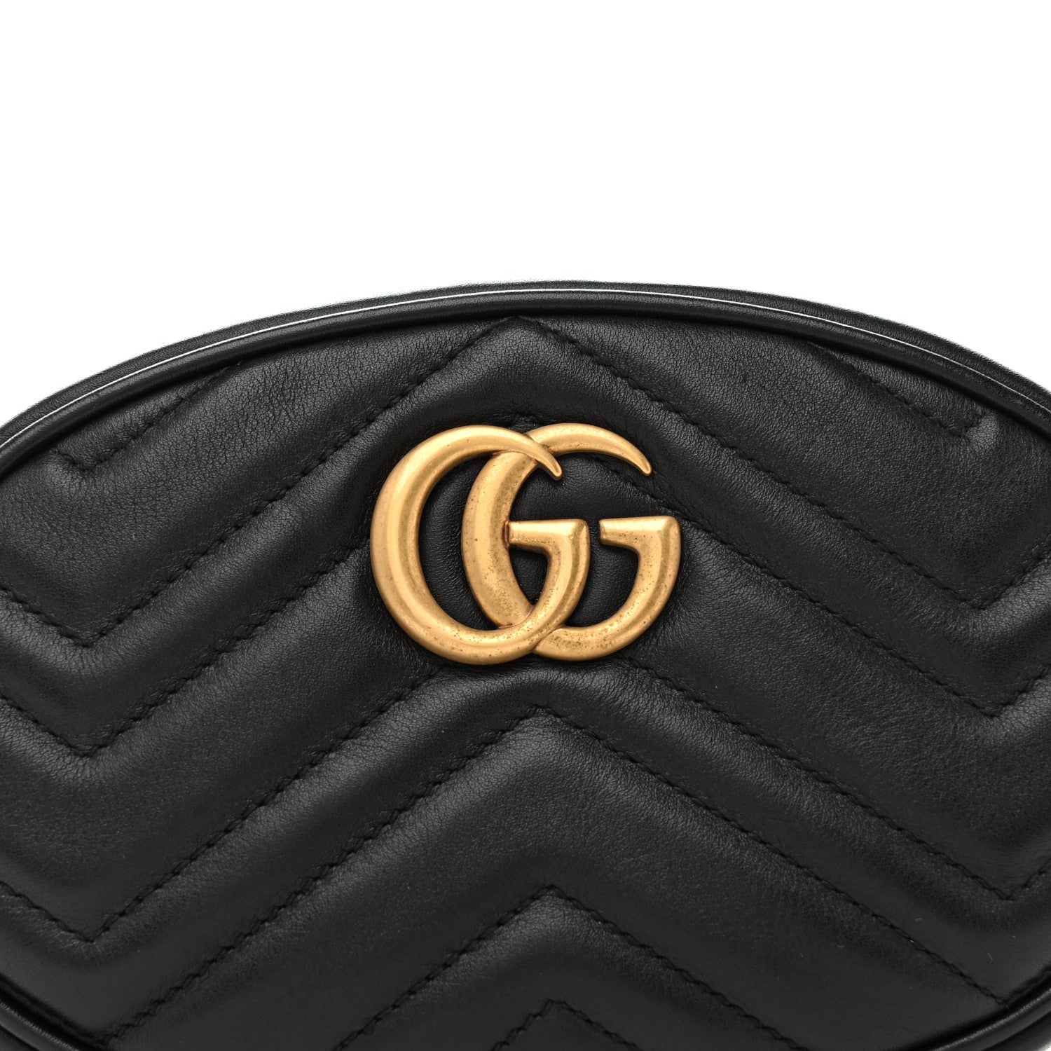 Calfskin Matelasse GG Marmont Belt Bag 85 34 Black