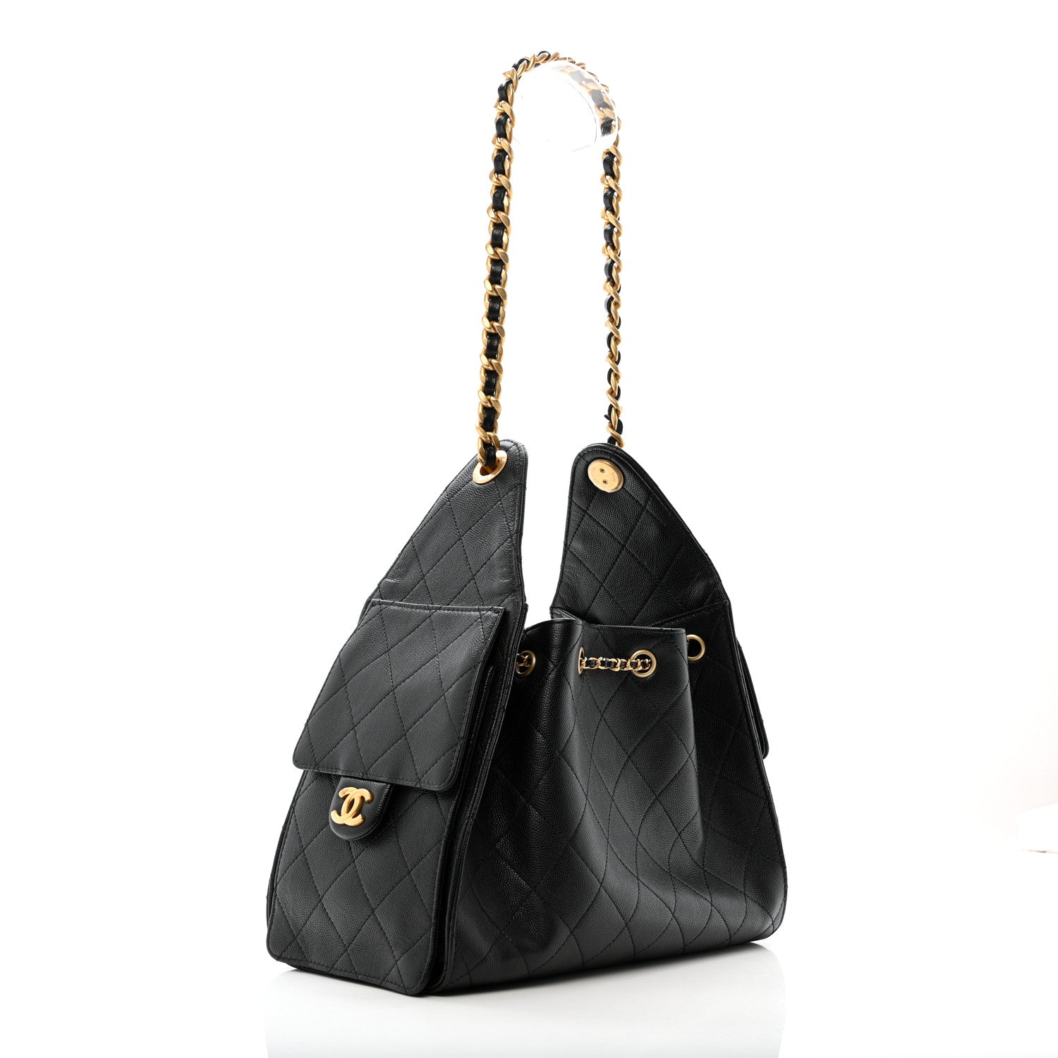 Caviar Quilted Small Chanel 25 Handbag Black