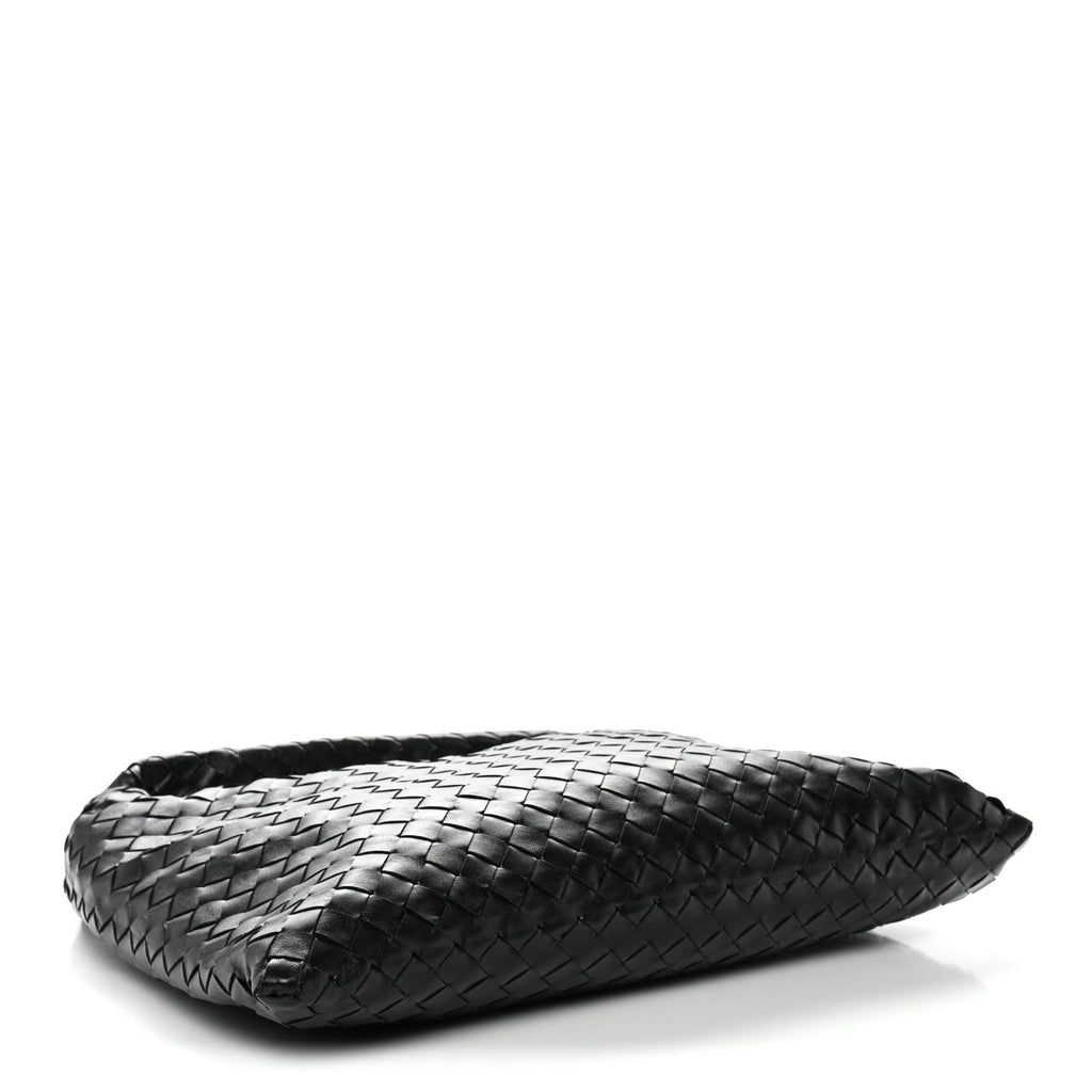 Calfskin Intrecciato Small Hop Black