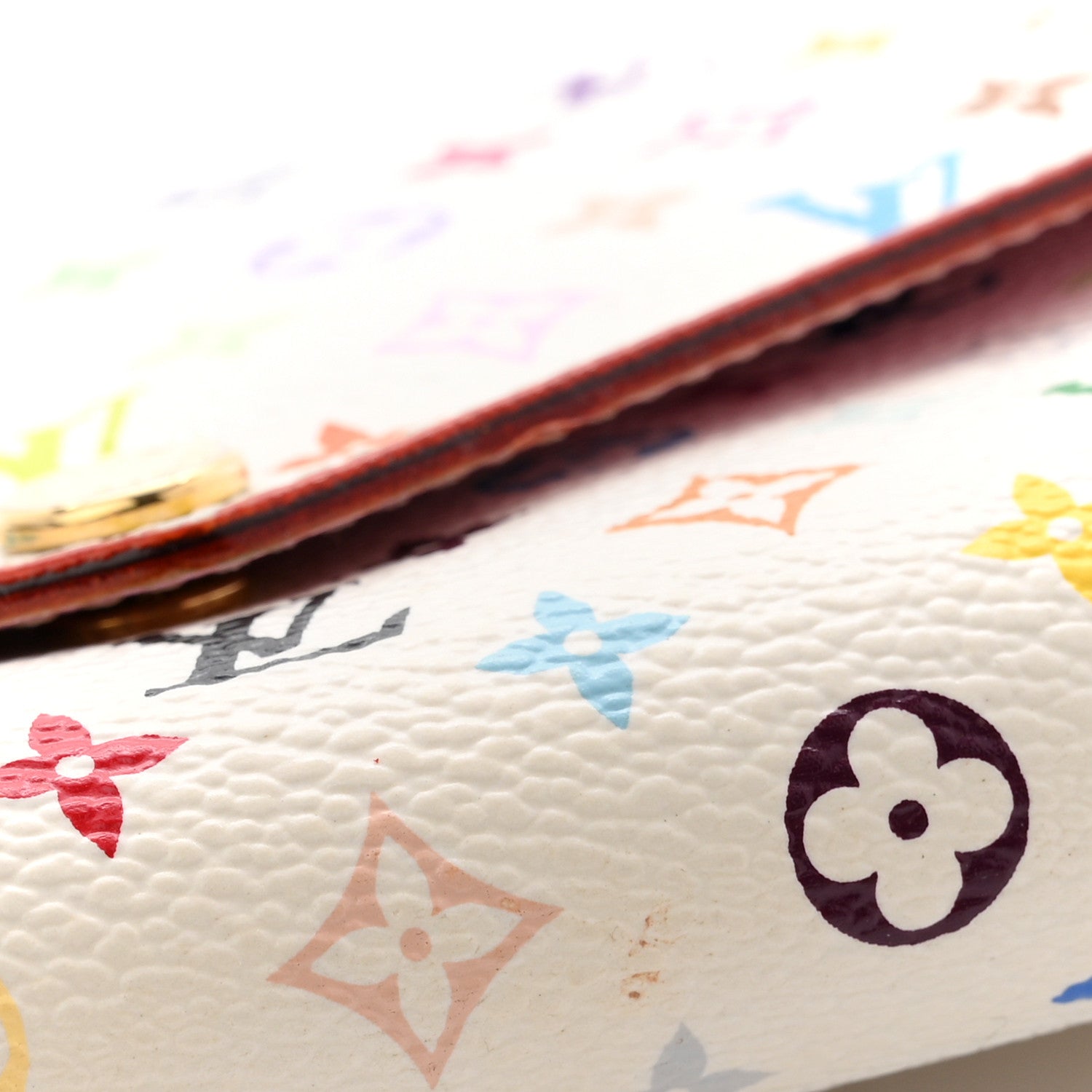 Monogram Multicolor Sarah Wallet NM White Litchi
