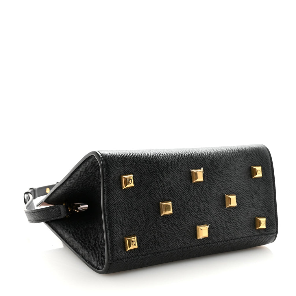 Calfskin Small The Studio Box Bag Black