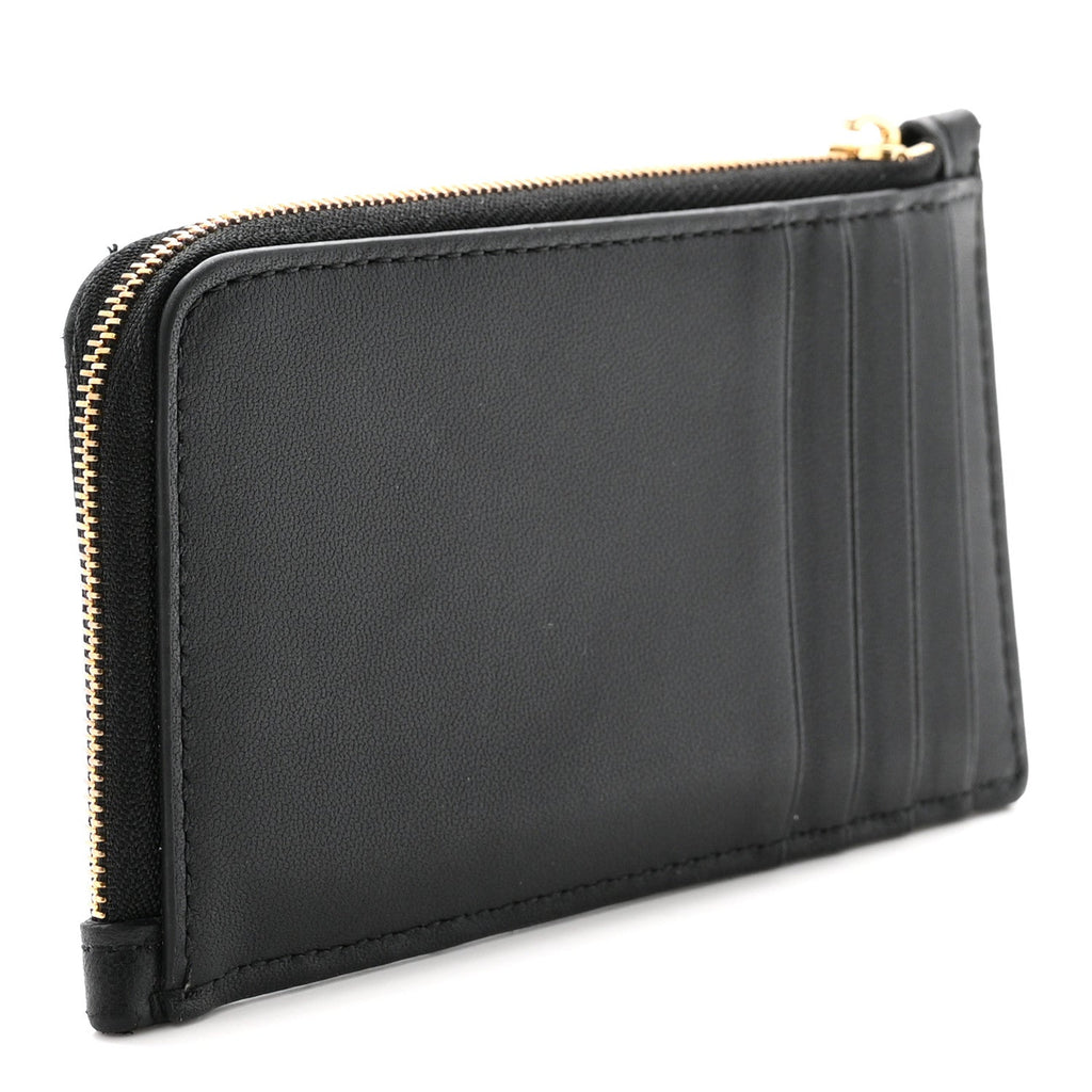 Supple Calfskin Cannage Lady Dior Cosmos Zipped  Holder Black