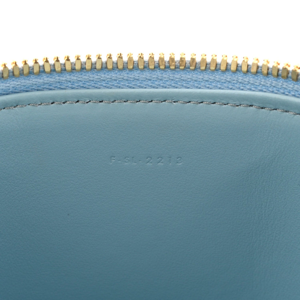 Smooth Calfskin Cuir Triomphe Mini Vanity Case California Blue