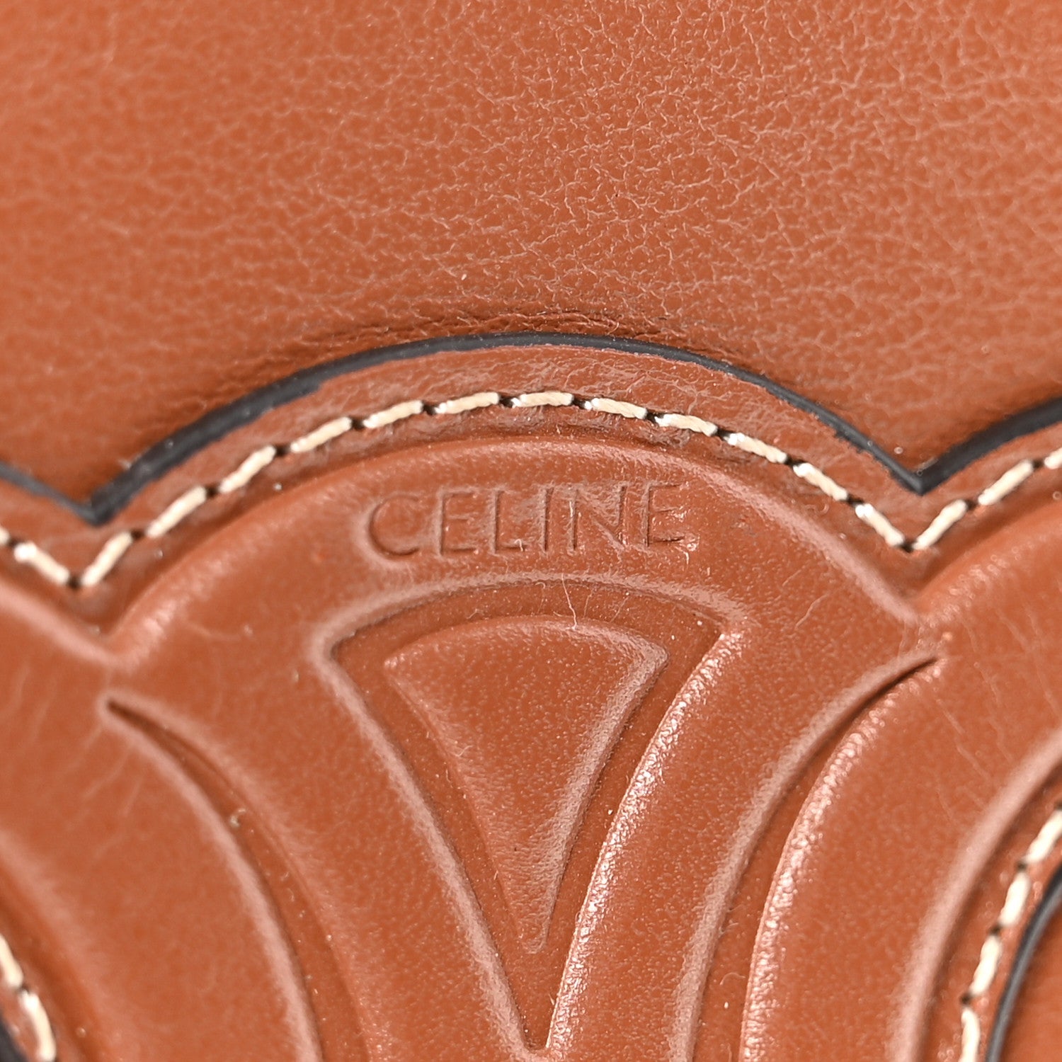 Smooth Calfskin Cuir Triomphe Coin and  Pouch With Hook Tan