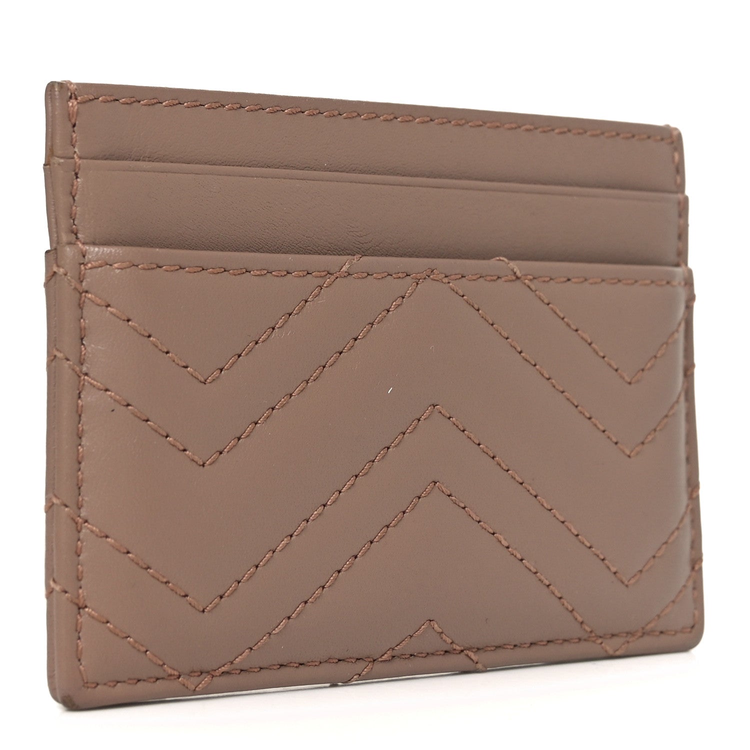 Calfskin Matelasse GG Marmont  Holder Porcelain Rose