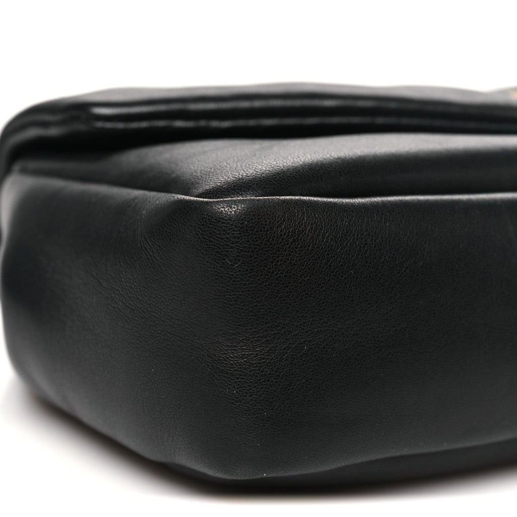 Plunged Lambskin Calypso Black
