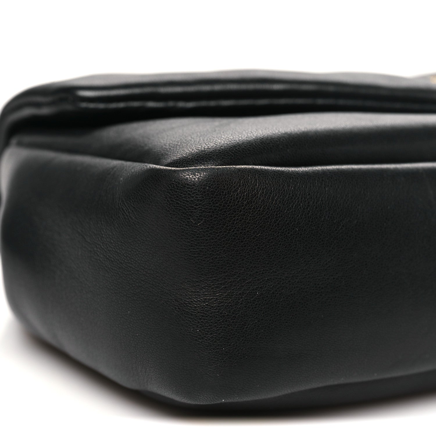 Plunged Lambskin Calypso Black
