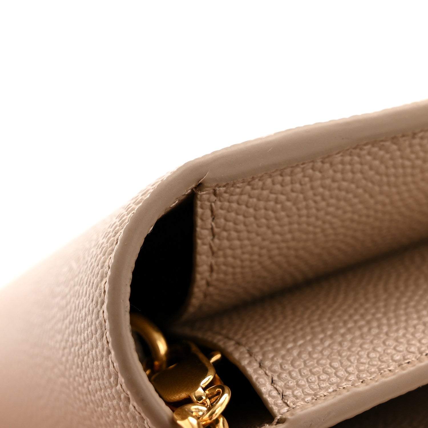Grain De Poudre Monogram Uptown Chain Wallet Taupe