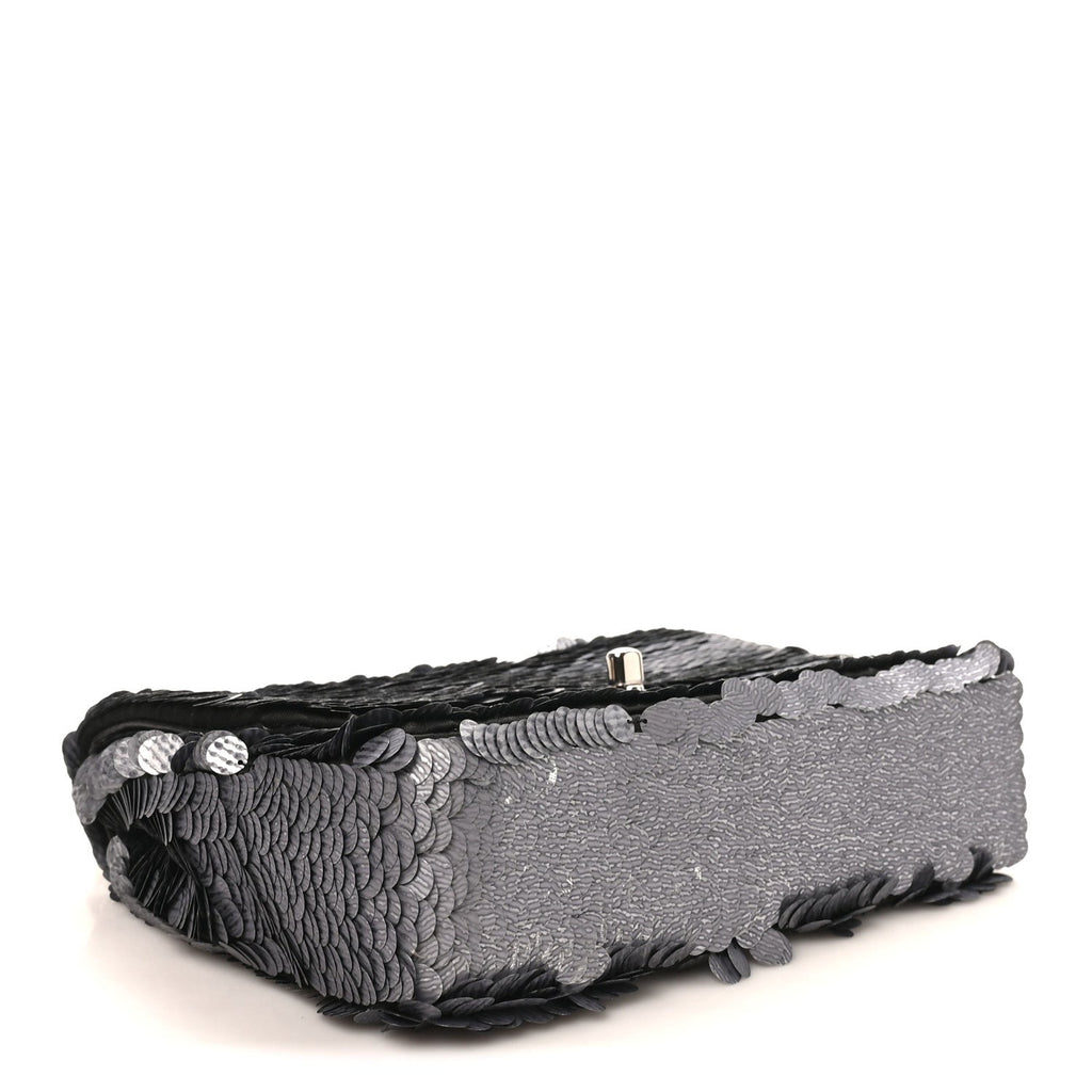 Sequin Small Single Flap Silver