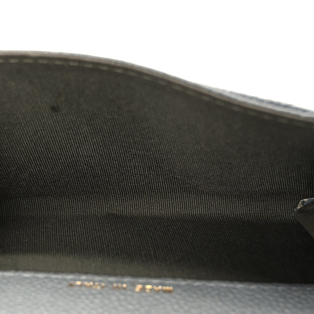 Caviar Quilted Boy Flap  Holder Grey