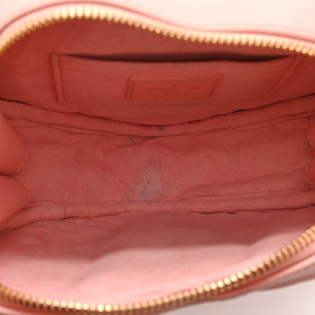 Calfskin Embellished New Wave Love Lock Heart Bag Rose Pomettes