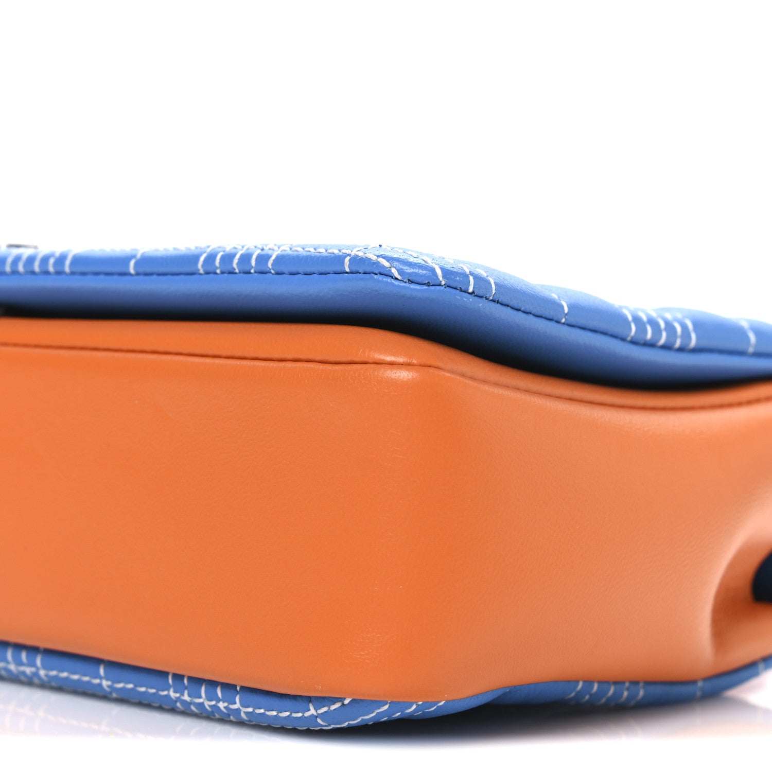 Lambskin Quilted Small Lola Bag Cyan Blue Orange Pink