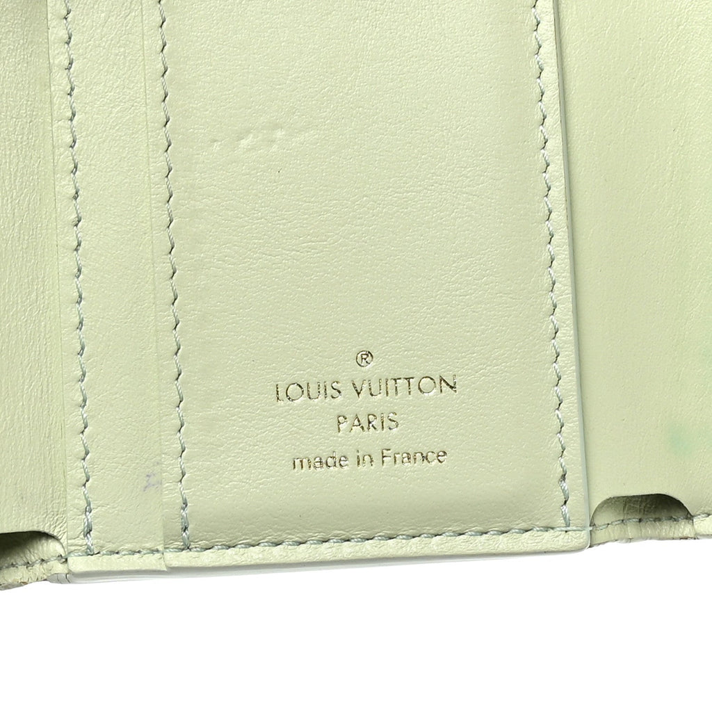 Taurillon Summer Stardust Capucines XS Wallet Vert D'Eau
